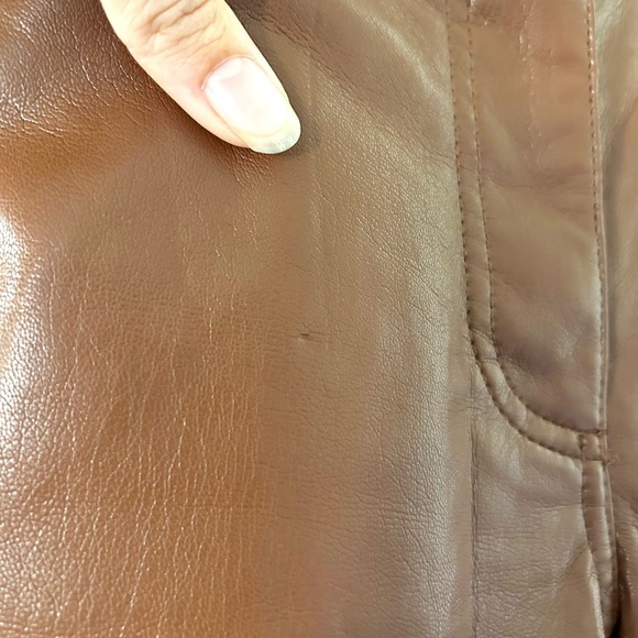 Wilfred Aritzia The Melina High Rise Vegan Leather Straight Leg Pants - Picture 6 of 8